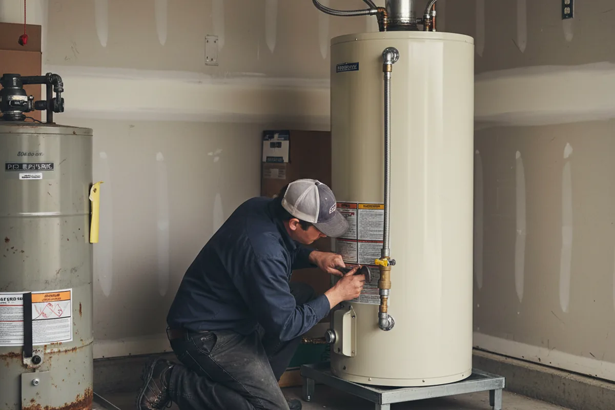 Water heater and shutoff valve replacement in Alton
